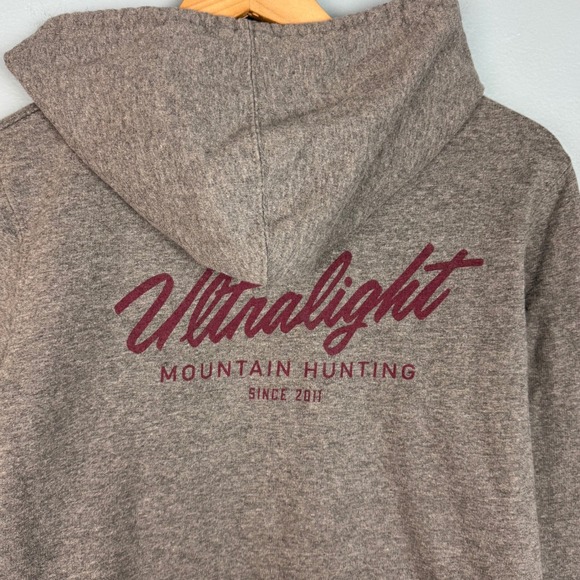 Kuiu Women's Large Gray Ultralight Hunting Fleece Hoodie Pullover Cotton Blend - Picture 3 of 6